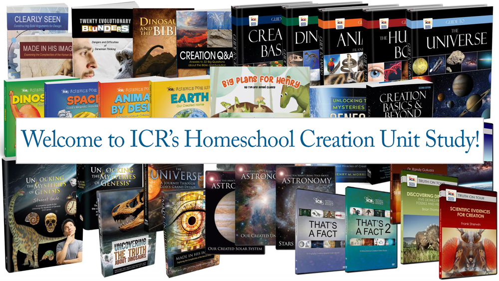 A large selection of ICR's books that are used in the Science Units