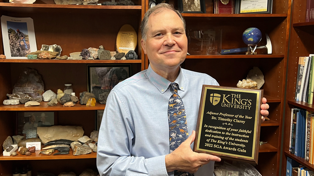 Dr. Tim Clarey Awarded Adjunct Professor of the Year