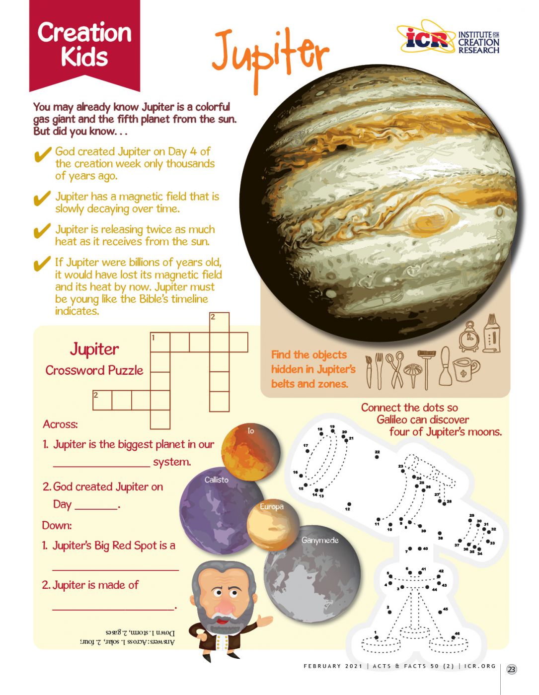 Jupiter Creation Kids Activity Page