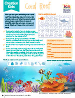 Coral Reef Creation Kids Activity Page