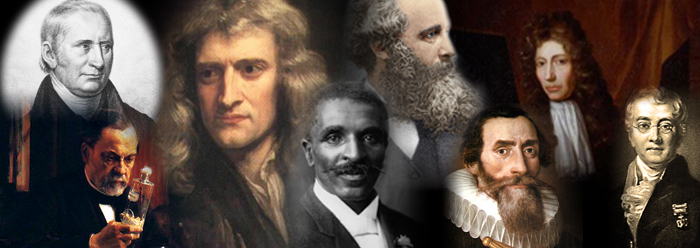 Great Scientists (left to right): Kirby, Pasteur, Newton, Carver, Maxwell, Kepler, Boyle, Bell