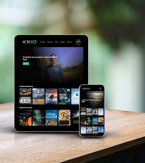 ICR Infinite streaming on a tablet and phone